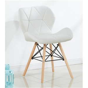 Single Cecilia Eiffel Faux Leather Dining Chair Padded with Button Detail