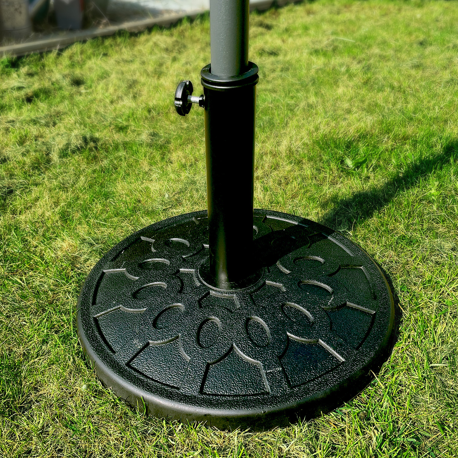 Heavy Duty Round Parasol Base - White