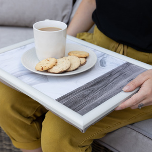 Creative Tops Marble Effect Lap Tray, 44x34cm,