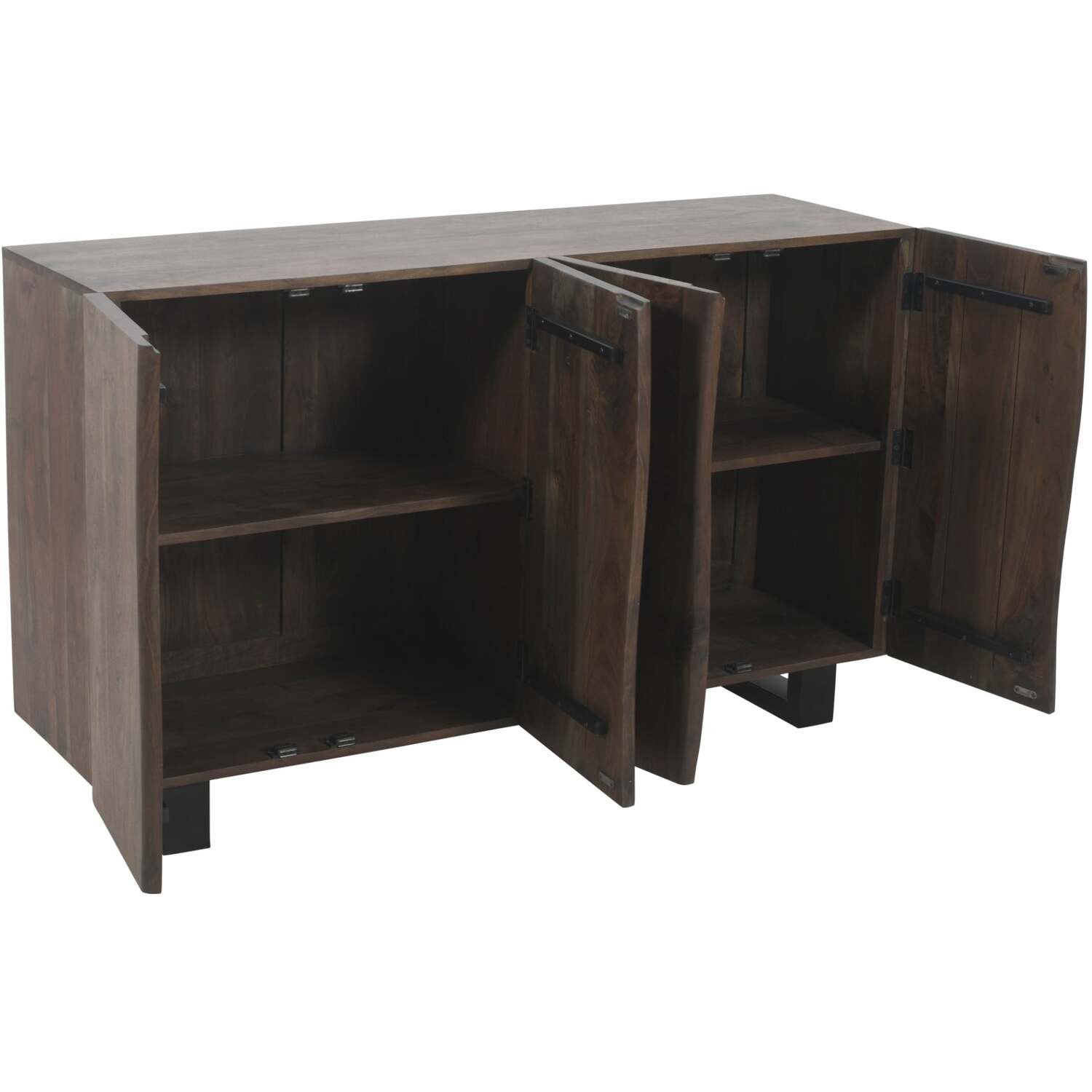 Grey Essential Live Edge Wood Sideboard - Brown