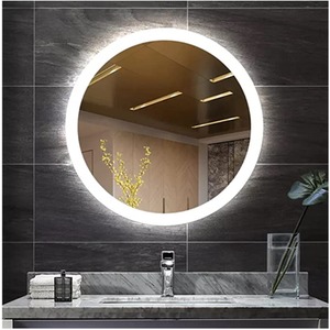 LED Wall Mirror Illuminated Anti Fog One Touch Switch Round Large