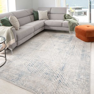 Distressed Abstract Geometric Accent Living Area Rug