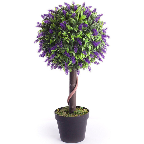 Best Artificial 2ft - 60cm Purple Lavender Ball Tree