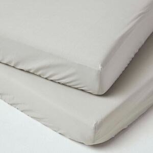 Cotton Fitted Cot Sheets 200 Thread Count 2 Pack