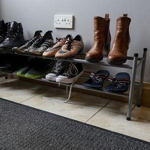 Shoe Rack 2 Tier Extendable Storage Hallway Tidy Wardrobe Organiser