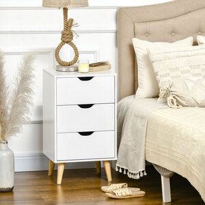 HOMCOM Chest of Drawers, 3 Drawer Dresser Storage Unit for Bedroom