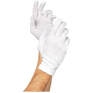 Ladies' and Men's White Short Gloves