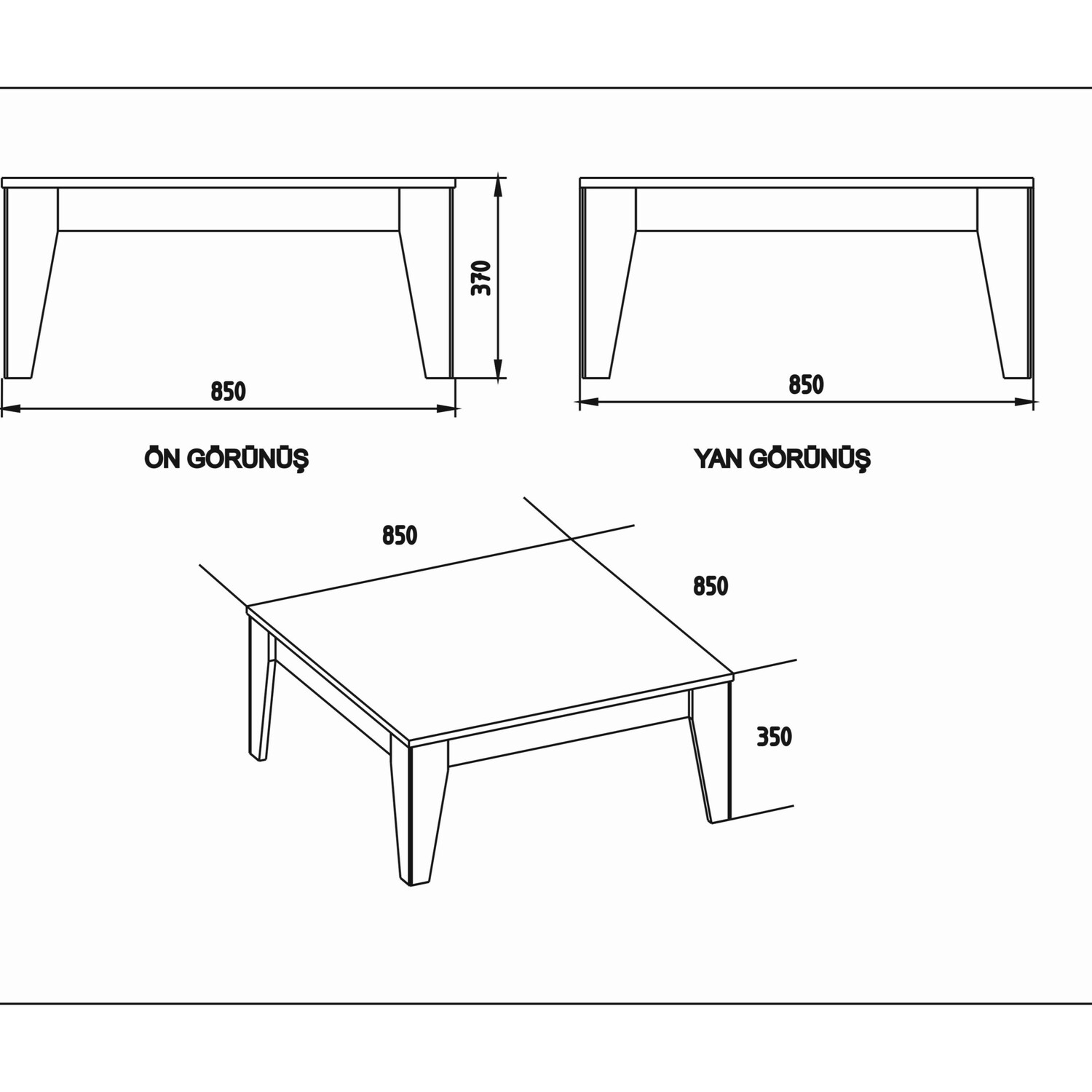 Lorenz Modern Coffee Table - Walnut