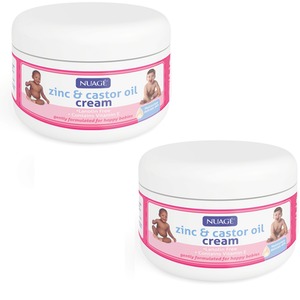 Neutral / 2 Nuage Nappy Rash Cream Zinc and Castor Oil Lanolin Free with Vitamin E 200ml shot 4202109