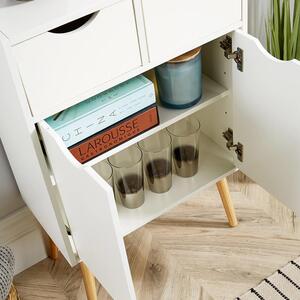 White Home Source Boden 2 Door Cupboard with 2 Drawers Storage Unit shot 4273511