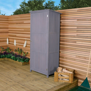 FSC Wooden Storage Shed - H190 x D56 x W86cm Tall Outdoor