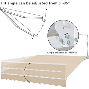 Beige 3 x 2.5m Outdoor Retractable Awning shot 5065830