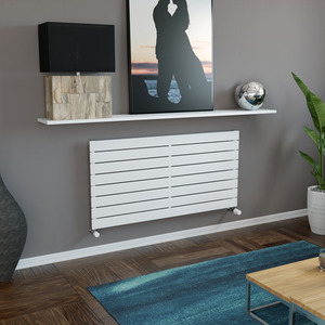Agadon Panio Duplex Horizontal Flat Panel Designer Radiator White
