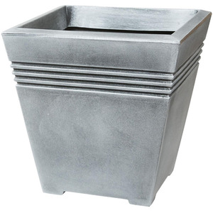 1 x Lightweight Square Grey Venice Planter For Indoor and Outdoor Flowers
