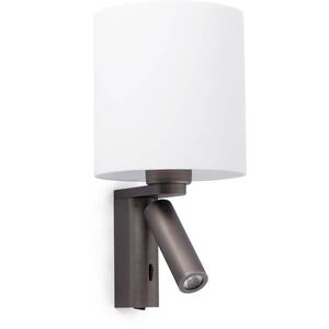 Rob 1 Light Indoor Wall Reading Light with Shade