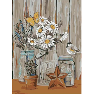 Daisy Vase Starfish Diamond Painting Kit