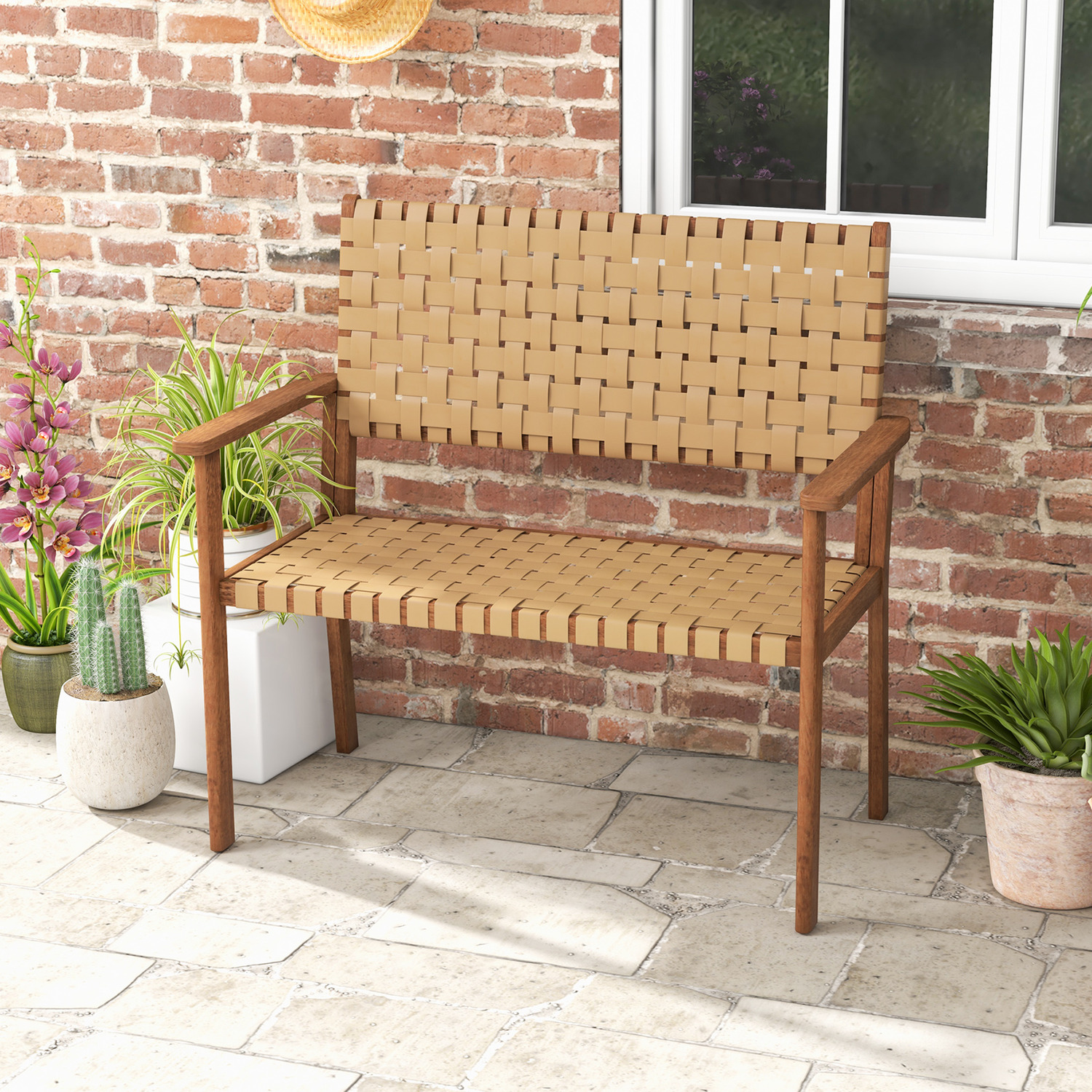 Outdoor All Weather Bench Patio Loveseat