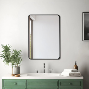 Rectangular Wall Mirror with Aluminum Frame