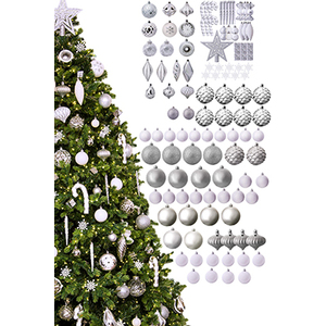 The Frosted Pearl Full Heavy Coverage Bauble Set