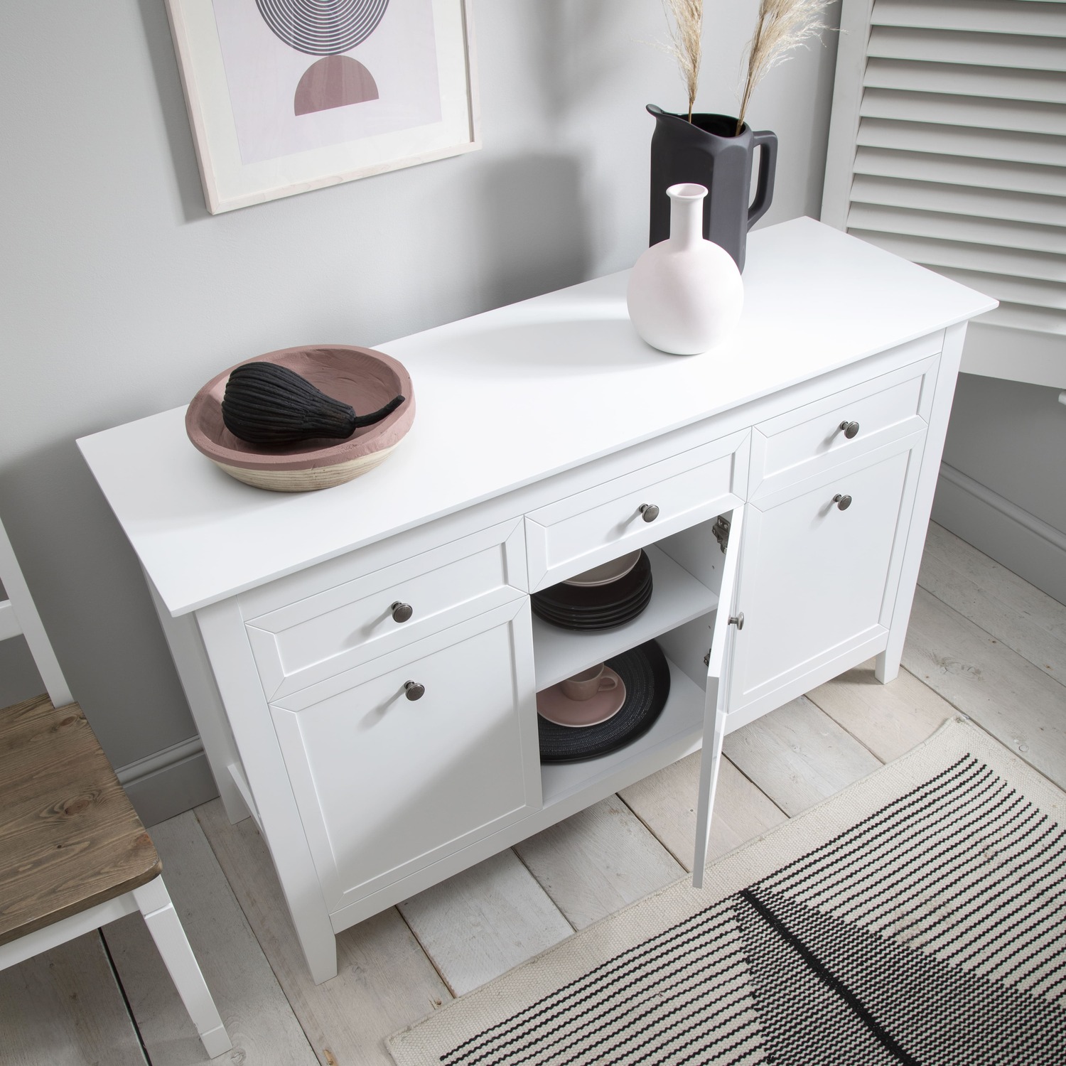 Karlstad Sideboard In Classic White - White