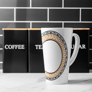 Greek Key Frame Latte Mug