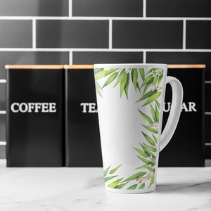 Leaves Border Latte Mug