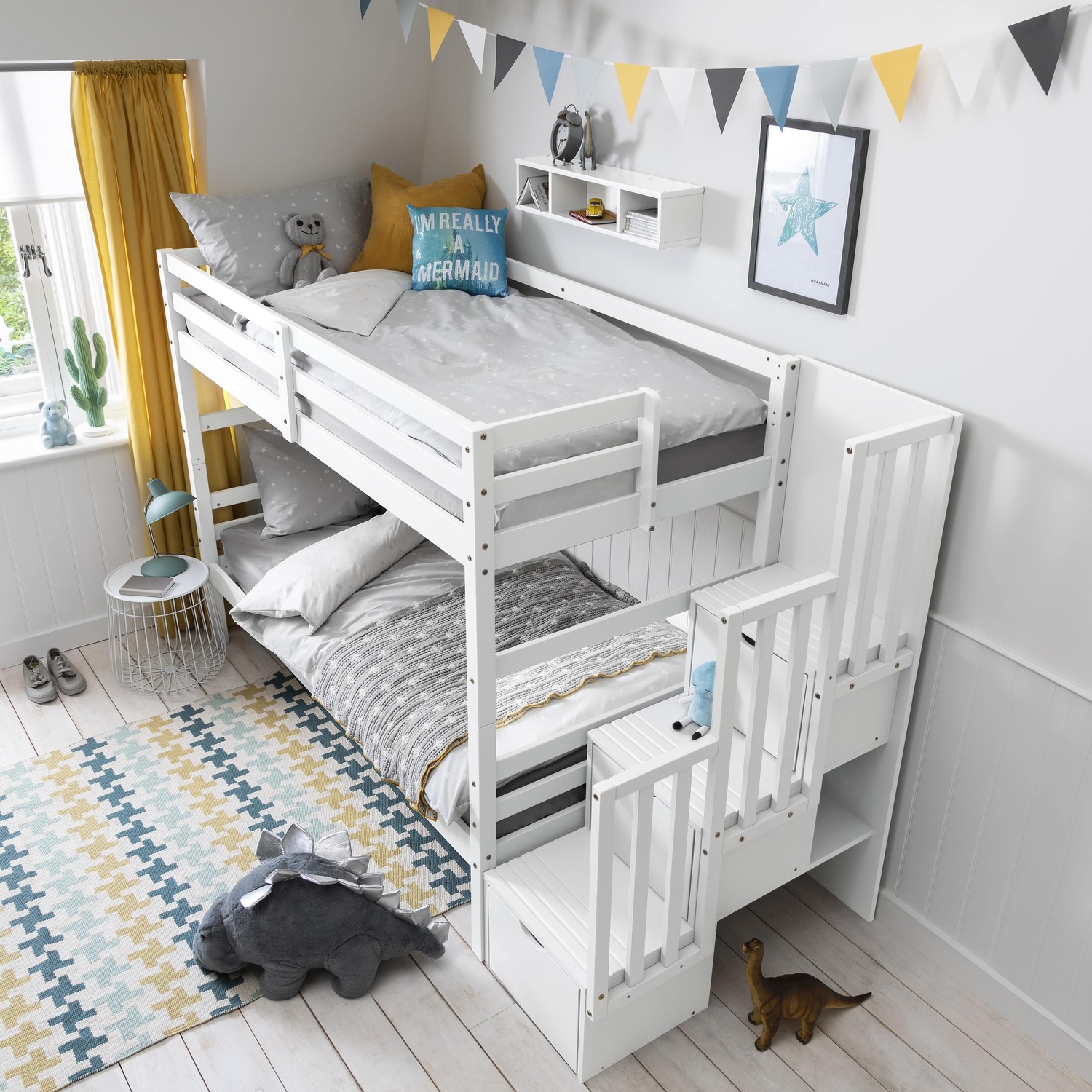 Maya Bunk Bed In White - White