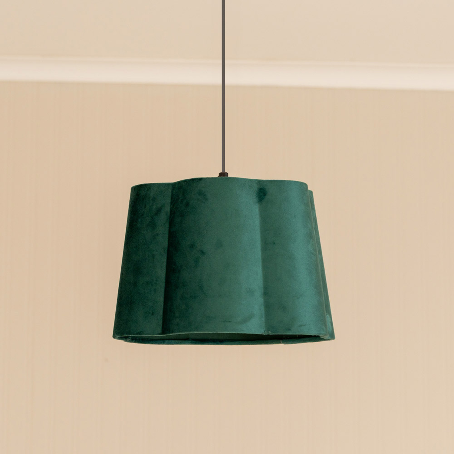Image of Amy Velvet Scallop Shape Ceiling Floor&hellip;