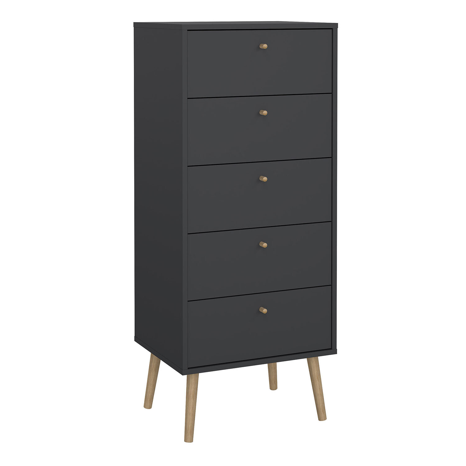 Cumbria Tall Chest of Drawers - Dark Grey