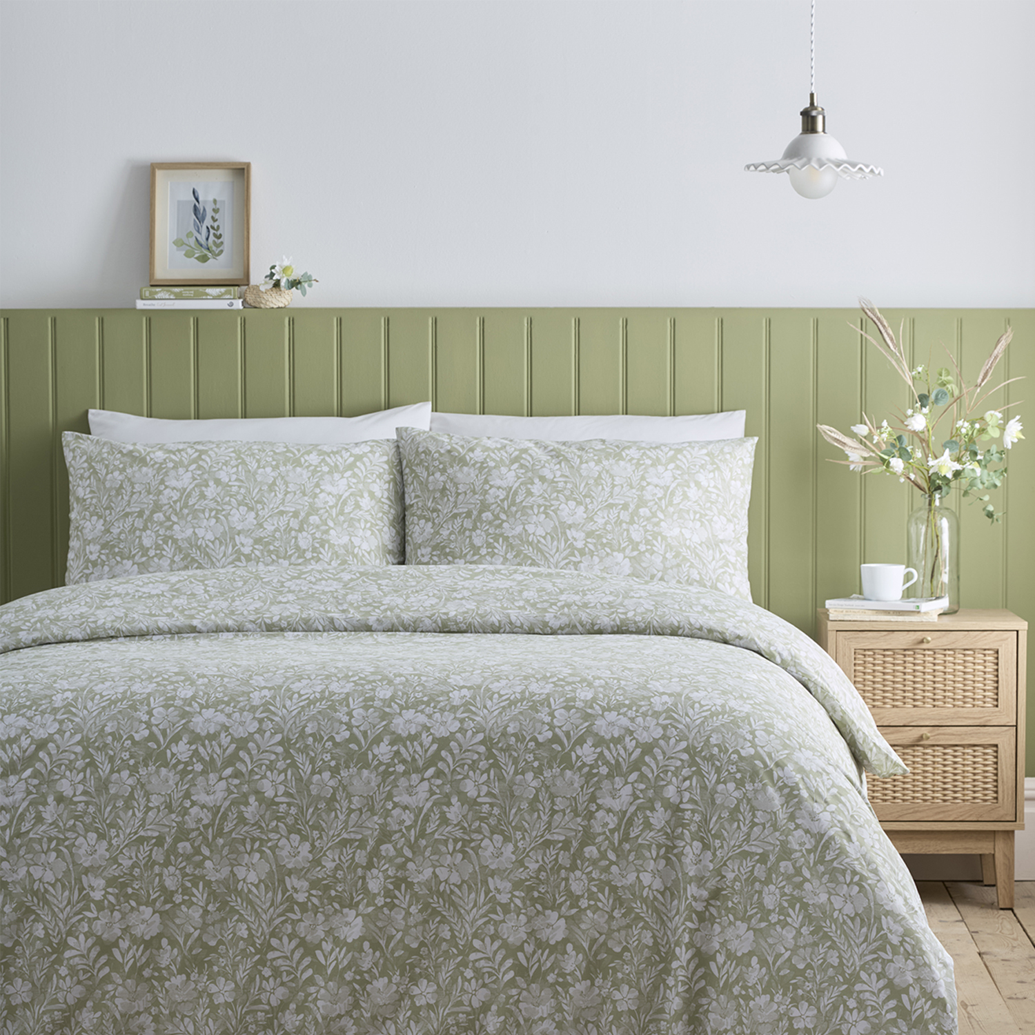 Charlotte Thomas Olivia Duvet Cover Set - Green Single