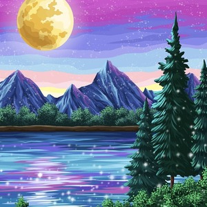Mountain Lake Diamond Painting Kit