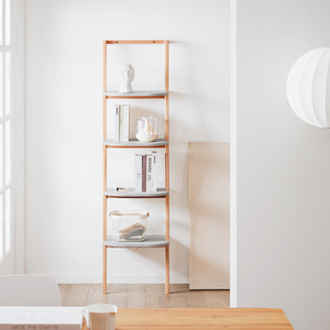 Ladder Wall Shelf 4 Tiers Bookcase