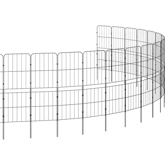 10 Panels Metal Garden Edging Fence Set