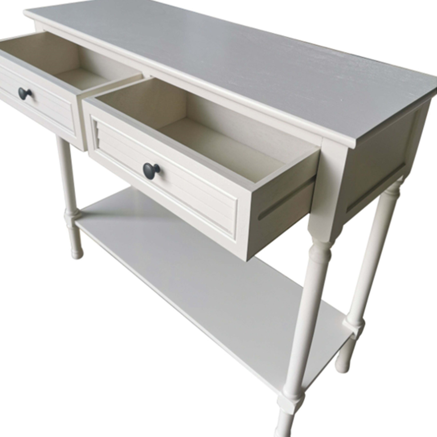 Modern Wooden Console Table - White