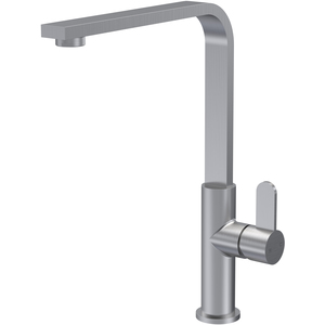 Kitchen Mono Mixer Tap with 1 Lever Handle Brushed Nickel 302mm