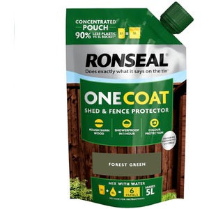 Ronseal Shed Fence Paint Forest Green One Coat Concentrate Pouch 950ml