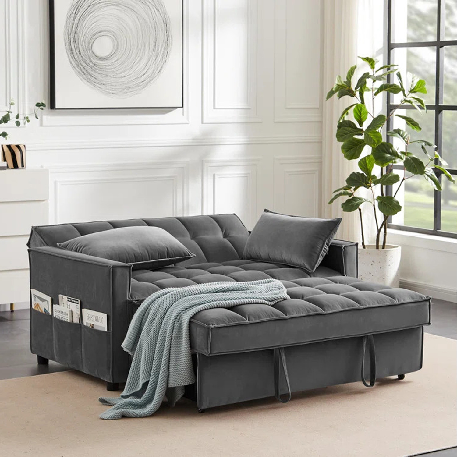 Mallard 2 Seater Sofa Bed - Grey