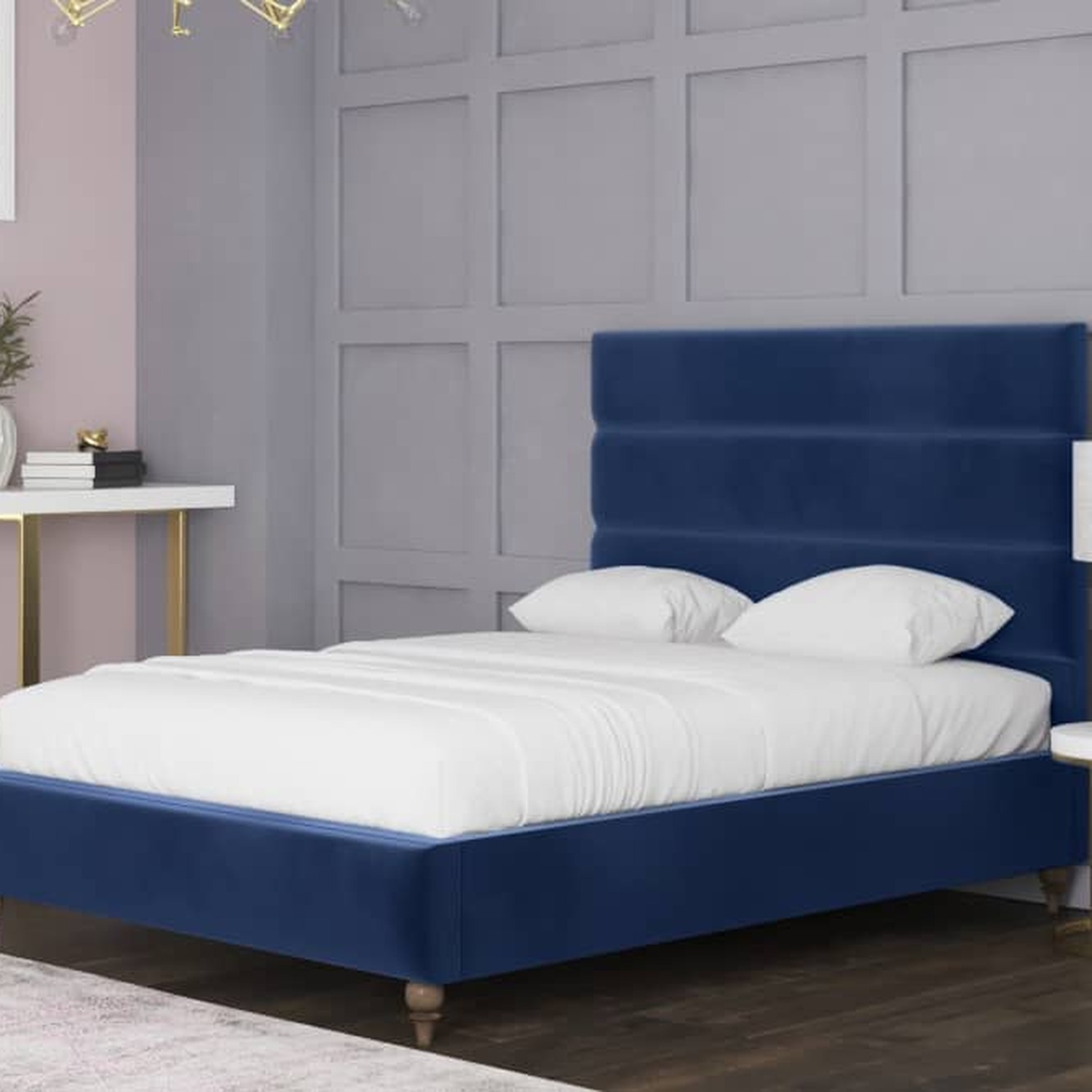 Penelope Electric Adjustable Bed Frame Premium Motorised Comfort - Blue Small Double