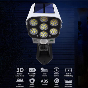 Pack of 2 Solar PIR Motion Sensor LED Outdoor Security Wall Lights