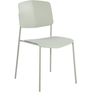 Pair of Academy Kitchen Chairs, Plastic Seat And Back With Metal Legs