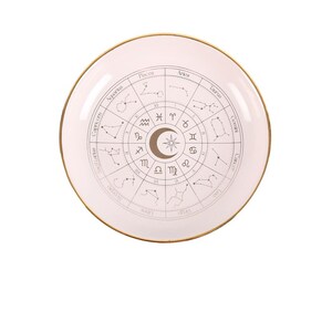 Astrology Wheel Trinket Dish With Gold Detail