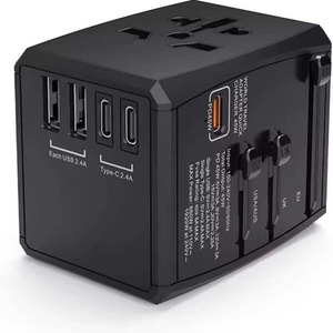 5 Port USB 45W Universal Worldwide Travel Adapter