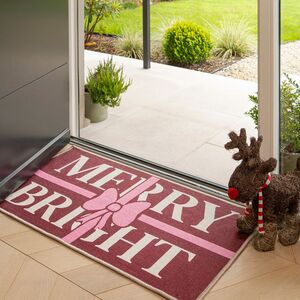Merry Bright Christmas Non Slip Front Doormat