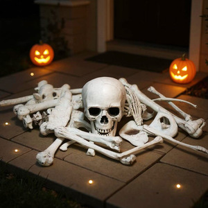 Lifeideas Halloween Realistic Skull and Bone Skeleton Decoration Kit