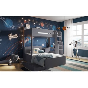 Cosmic L Shaped Triple Bunk Bed Grey