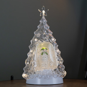 Light up Christmas Tree Water Spinner with The Snowman