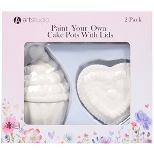 Paint Your Own Cake Pots with Lids Kit