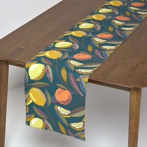 100 Cotton Citrus Table Runner