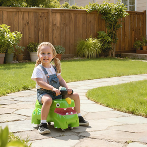 AIYAPLAY Dinosaur Slider Toddler Lights Music Storage