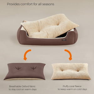 Feandrea Large Washable Dog Sofa Bed with Removable Cushion